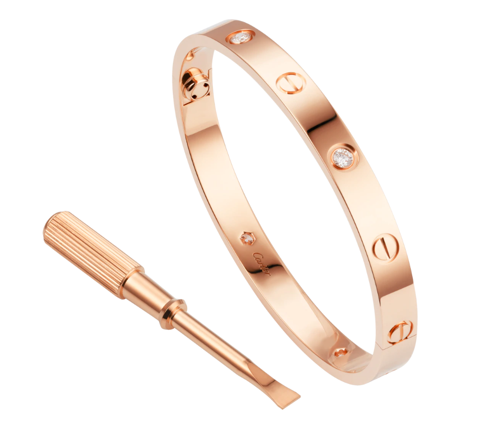 【Cartier】カルティエ LOVE BRACELET, 4 DIAMONDS ブレスレット、ダイヤモンド4個