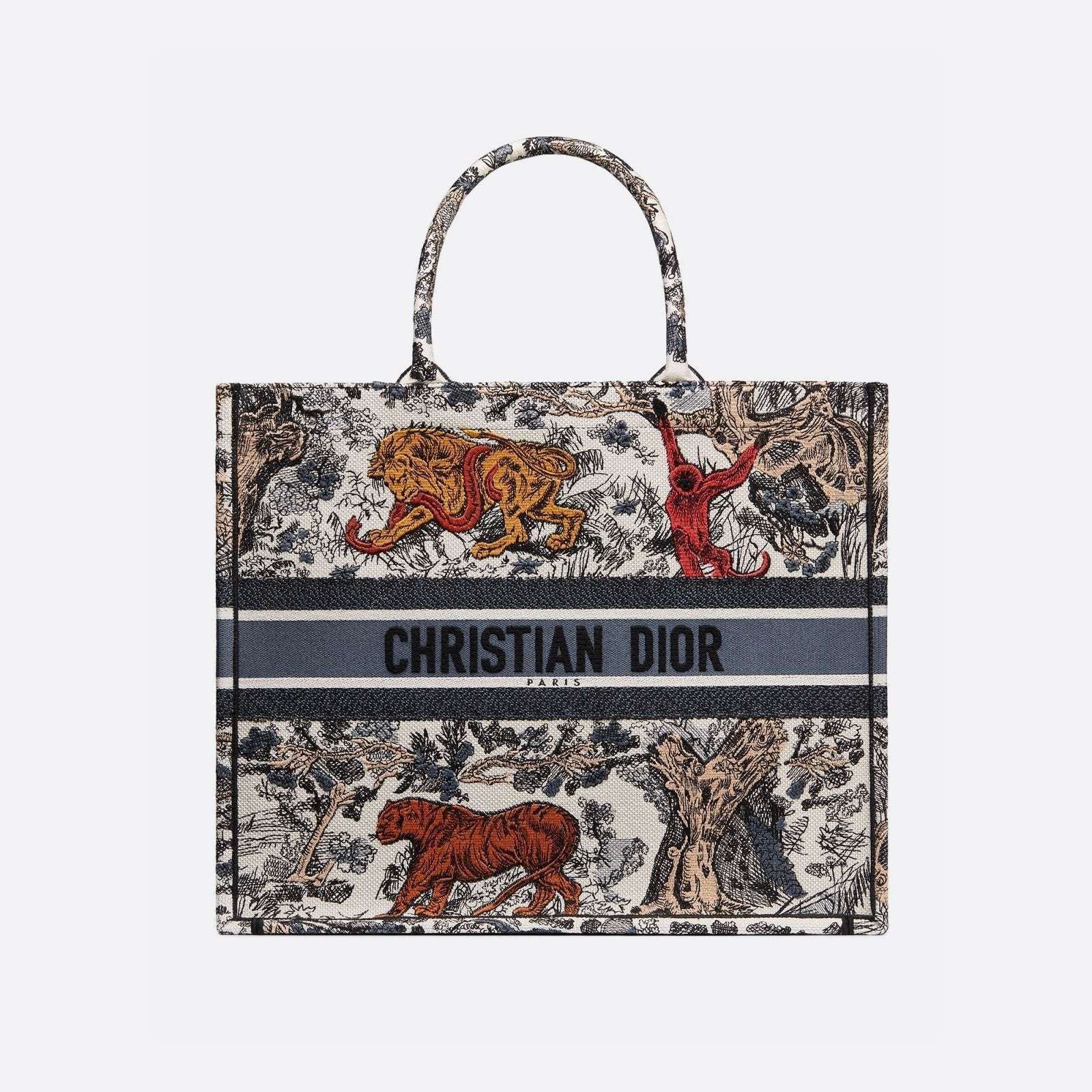 【DIOR】入手困難！セレブ芸能人御用達?ロゴ アニマル 刺繍 バッグ トート 選べる4色