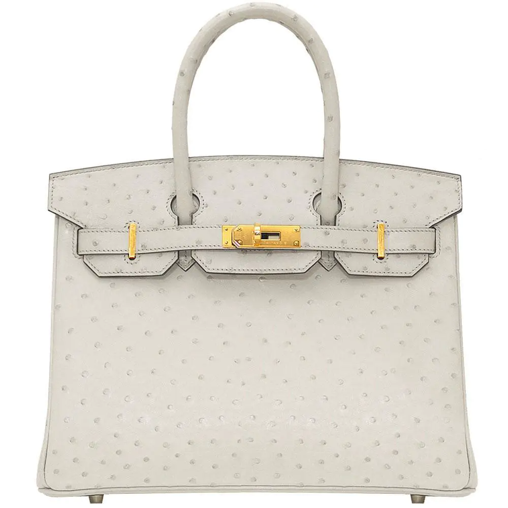 【HERMES】エルメス バーキン 30cm オーストリッチ ゴールド金具