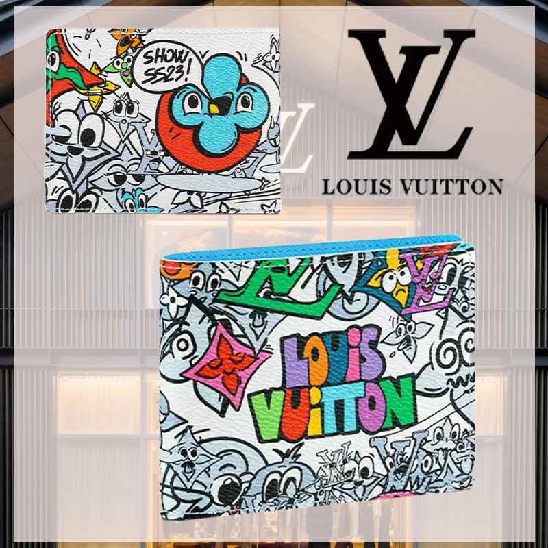 【LOUIS VUITTON】漫画の落書きプリントの財布【財布】【2023新品凳布】