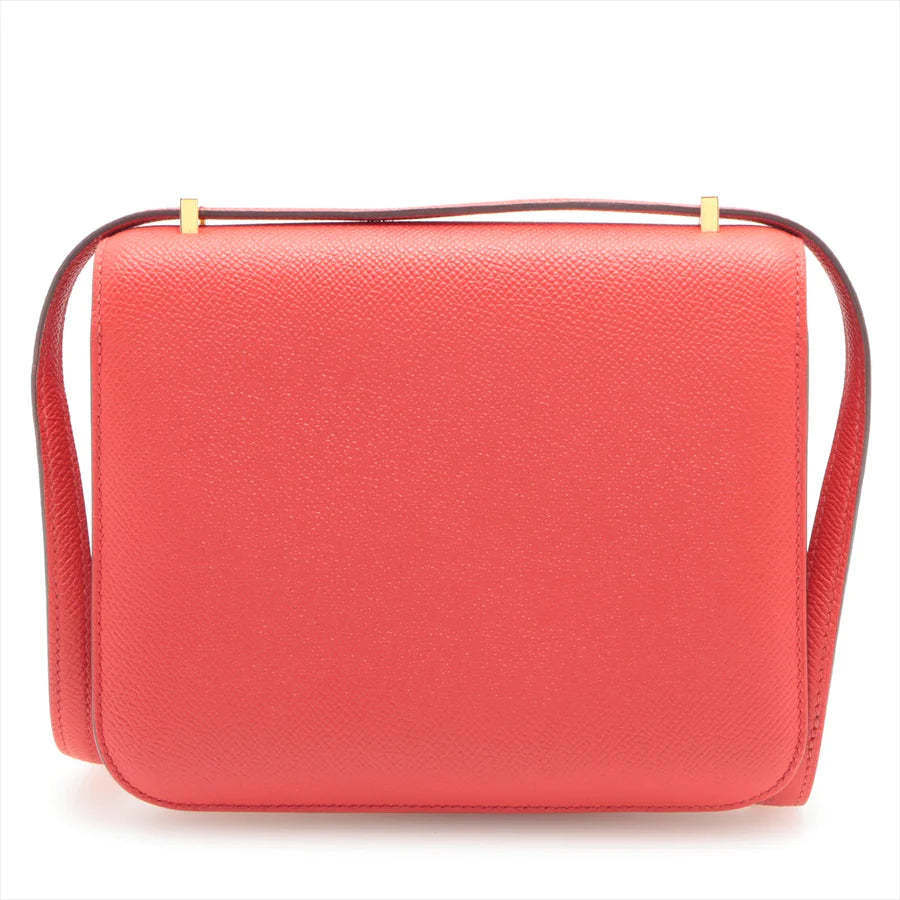 エルメス コンスタンス3 ミニ18 ヴォーエプソン ルージュクー ゴールド金具