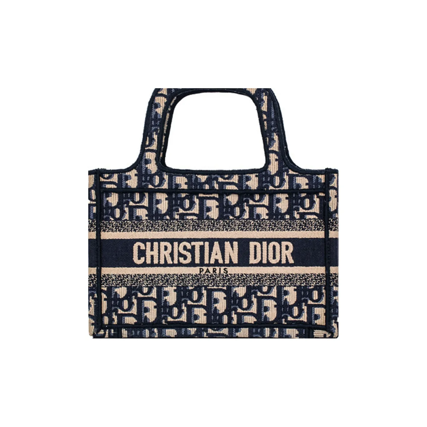 【DIOR】 ディオール オブリーク 刺繍 ブックトートミニバッグ 22.5*15CM