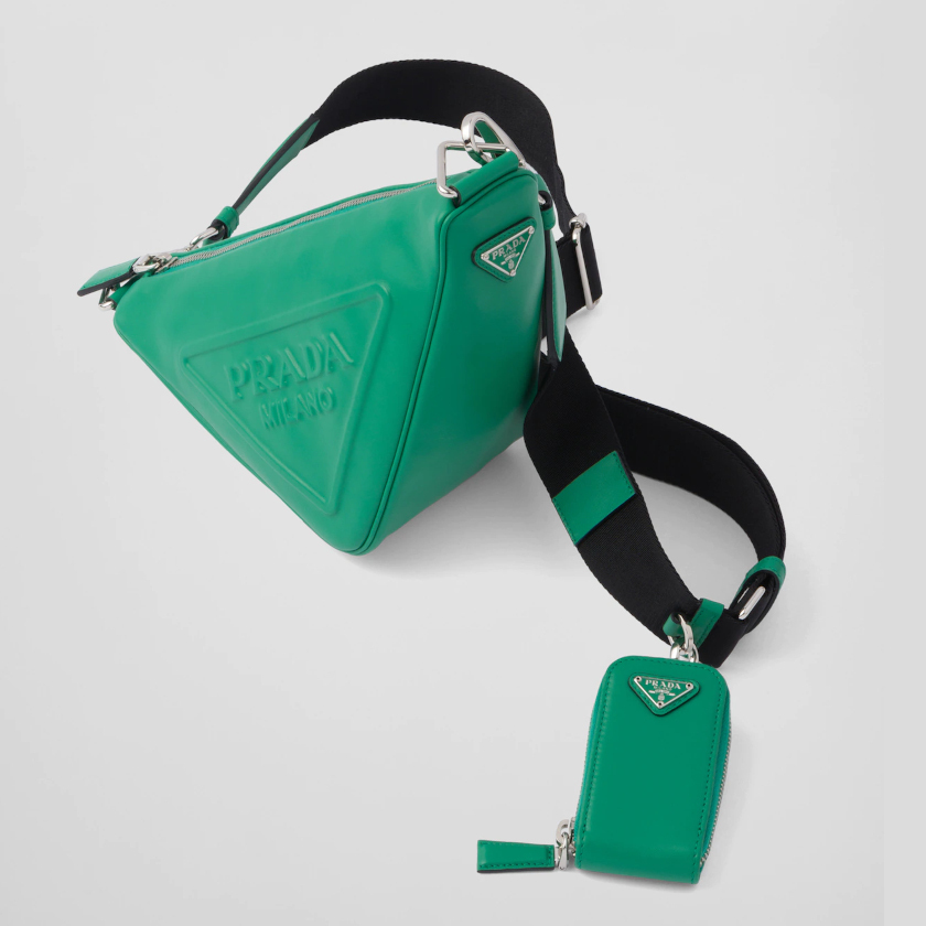 累積売上第１位☆新作☆ プラダ PRADA トライアングル レザーショルダーバッグ