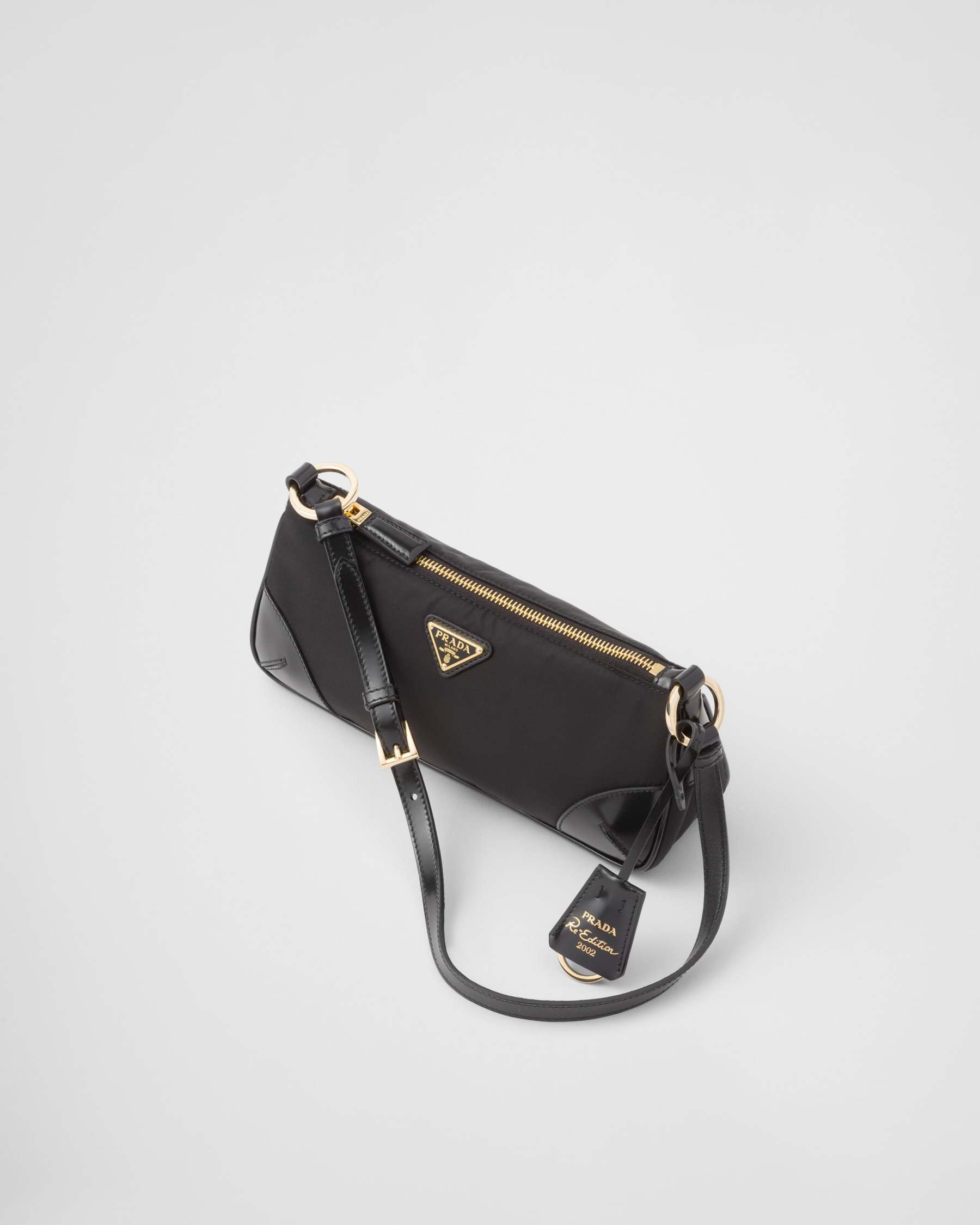 Re-Edition 2002 Re-Nylon xブラッシュドレザー ショルダーバッグ