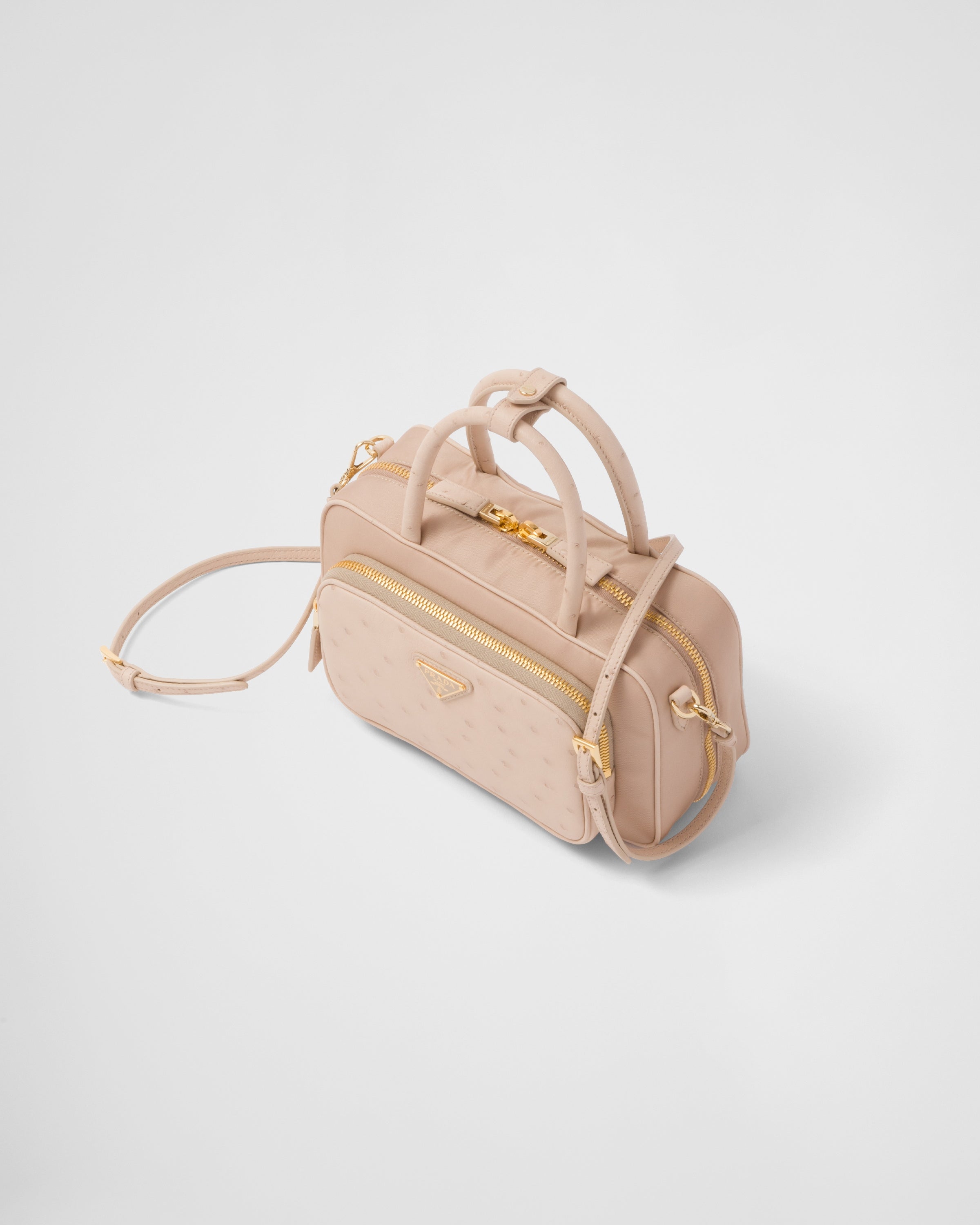 Re-Nylon xオーストリッチ ダブルハンドルバッグ