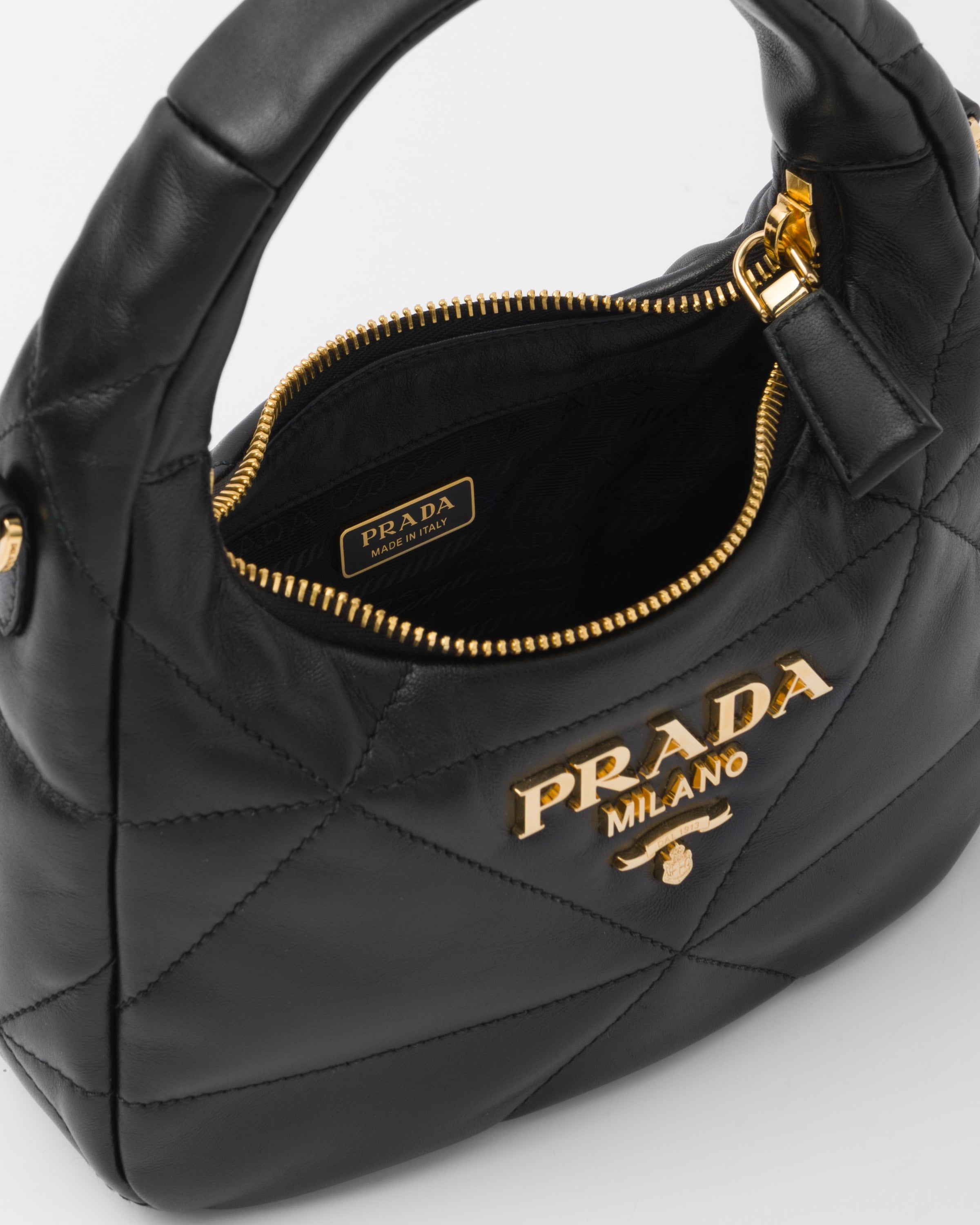 トップステッチ ナッパレザー ミニバッグ