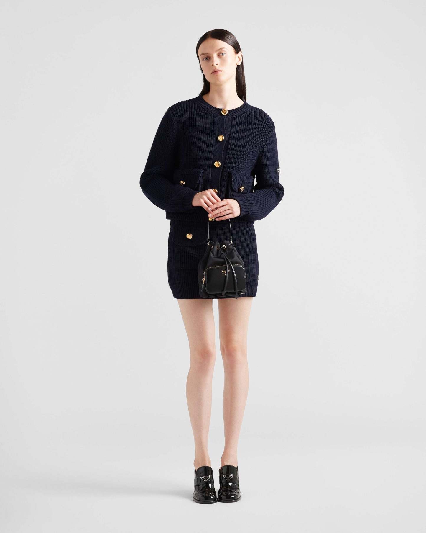 Re-Nylon xブラッシュドレザー バッグ