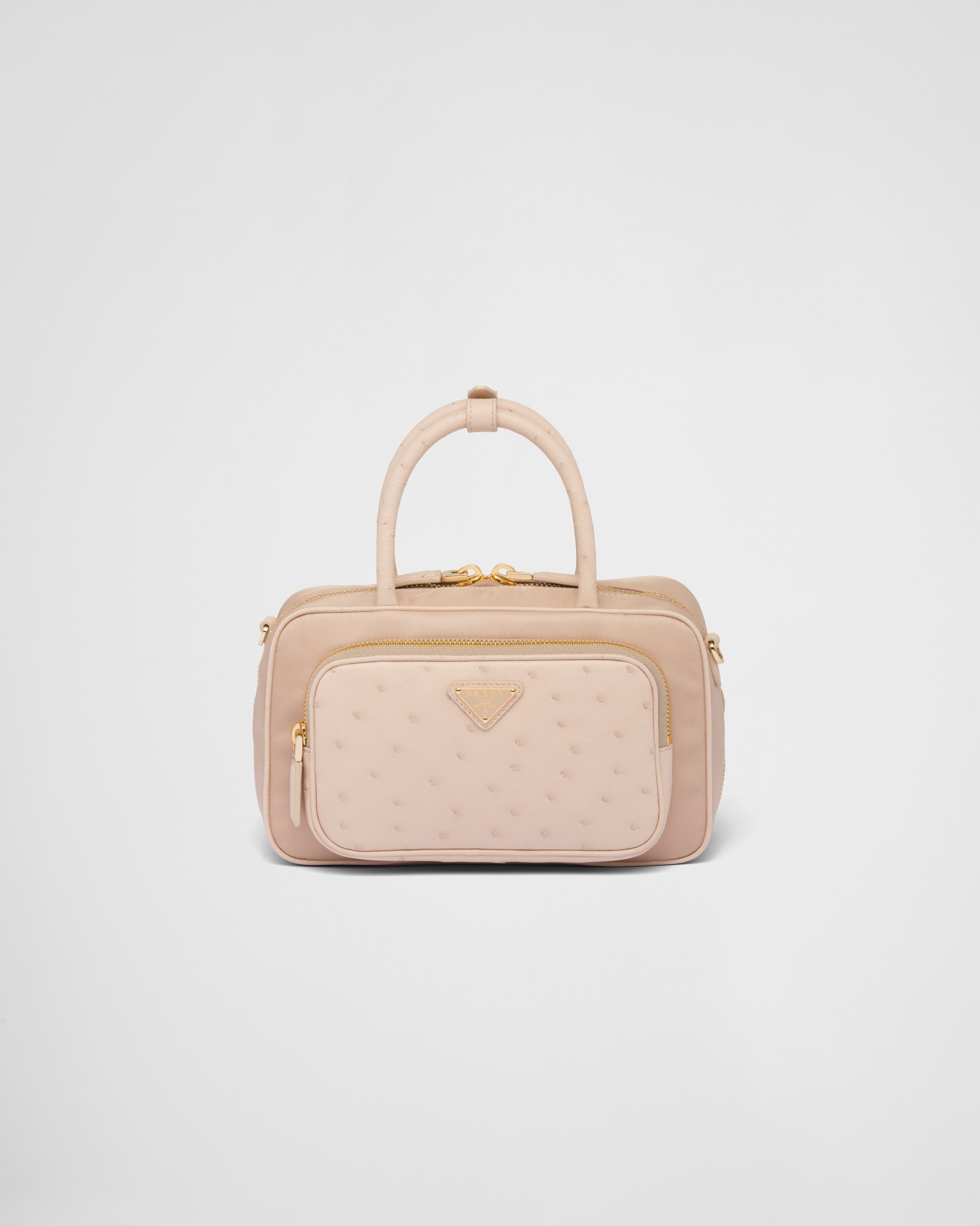 Re-Nylon xオーストリッチ ダブルハンドルバッグ