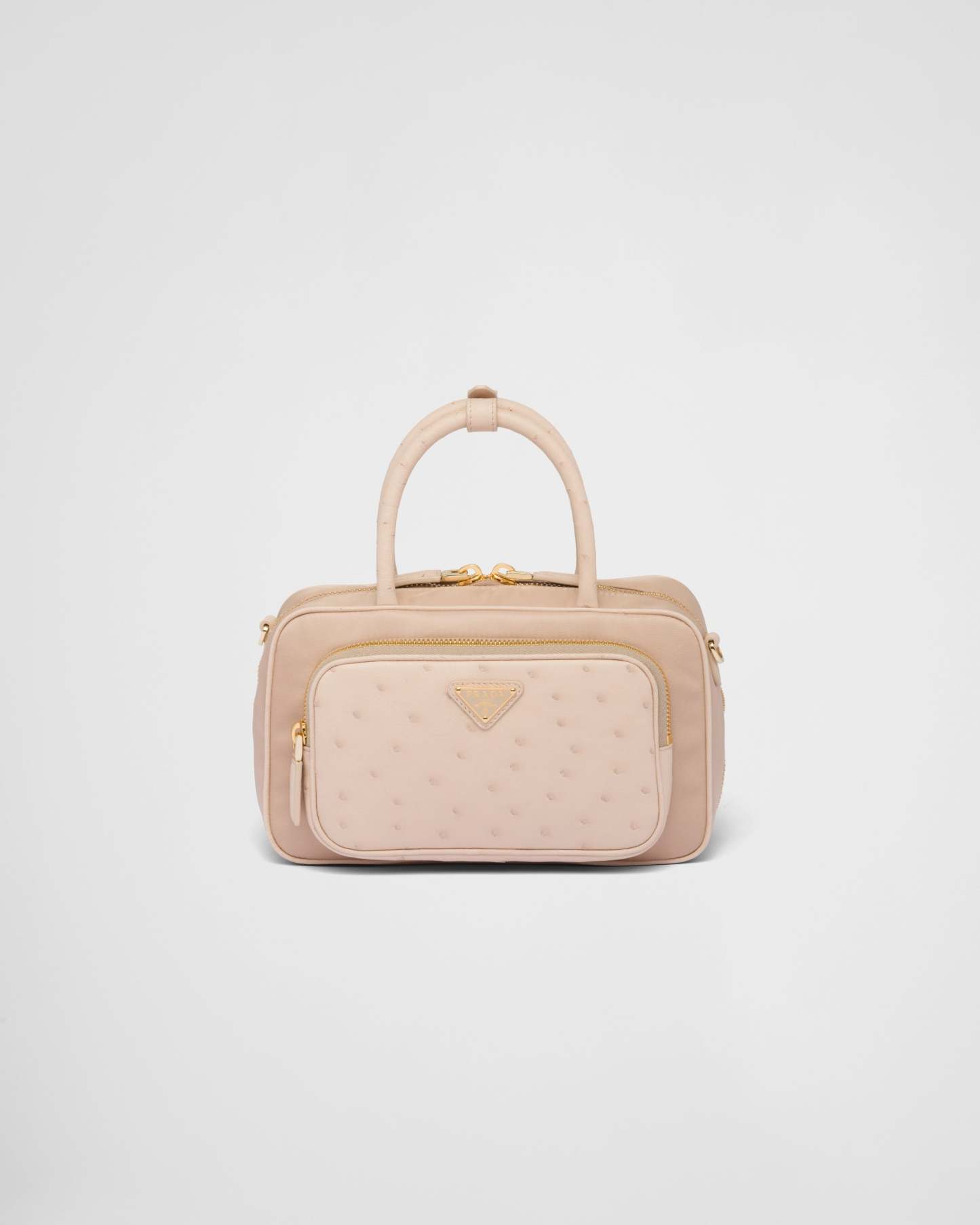 Re-Nylon xオーストリッチ ダブルハンドルバッグ