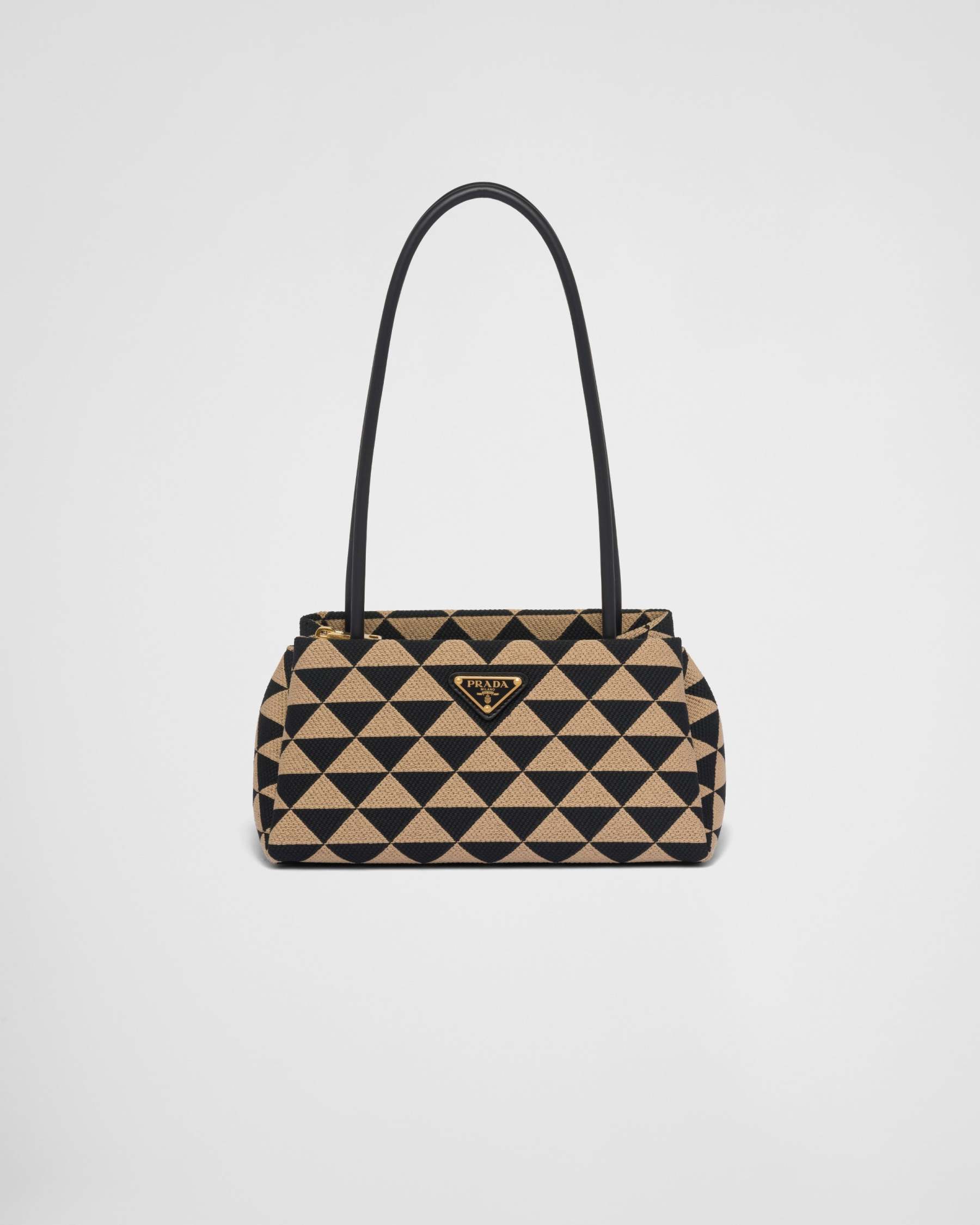 プラダ シンボル エンブロイダリーファブリック スモールバッグ