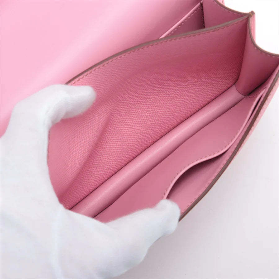 エルメス コンスタンス3 ミニ18 ヴォーエプソン ピンク シルバー金具