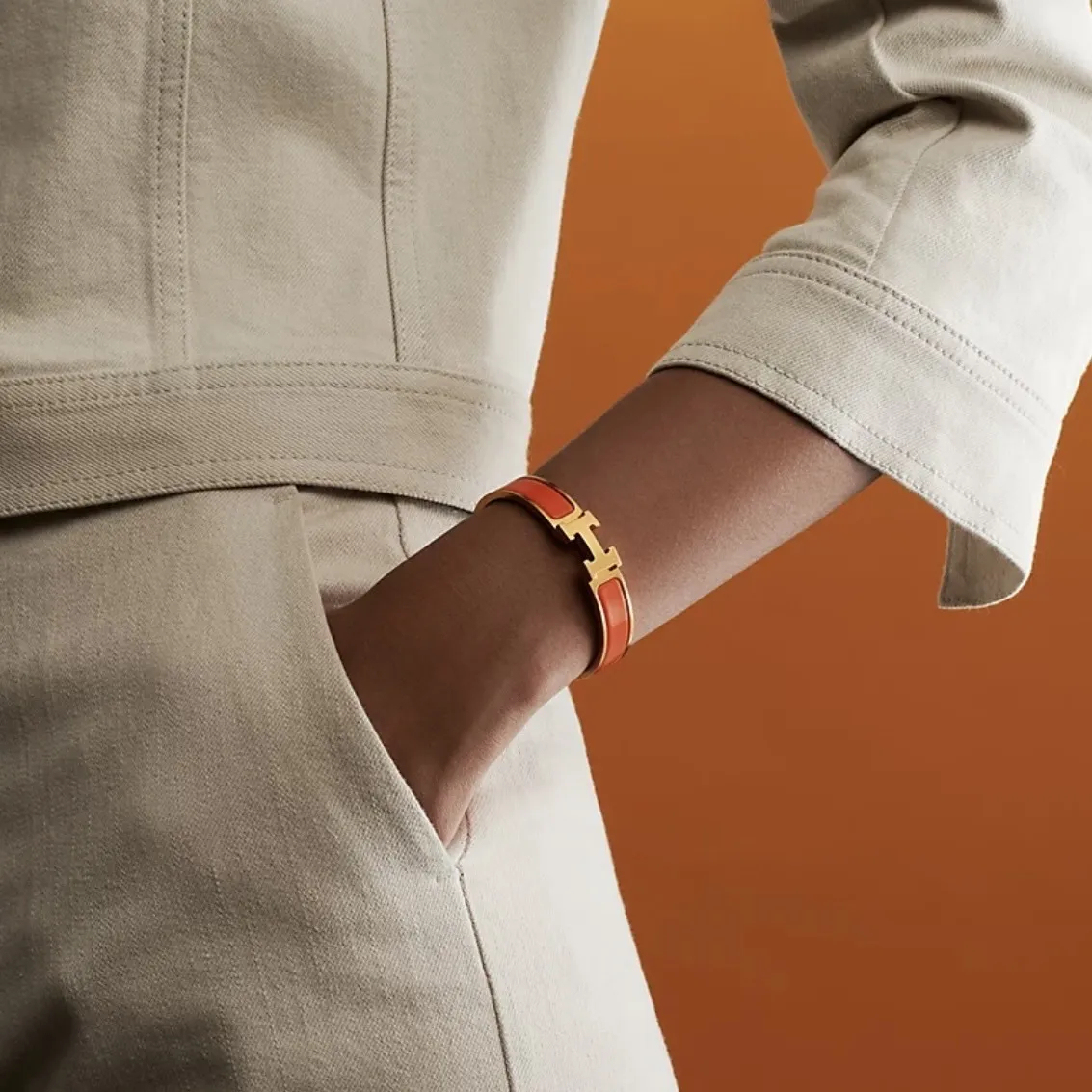 【超人気】【HERMES直営店】エルメス★ブレスレット クリックH（直営店）