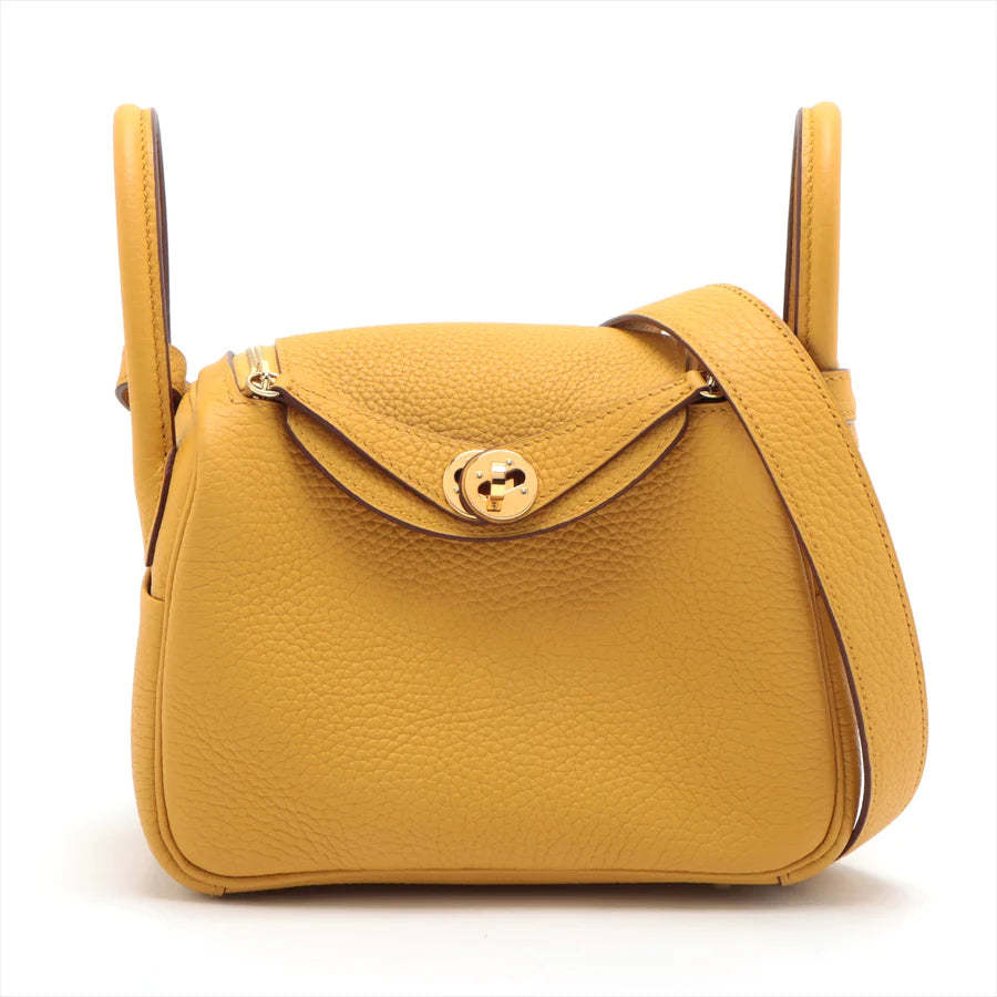 エルメス ミニリンディ トリヨンクレマンス ジョーヌアンブル ゴールド金具