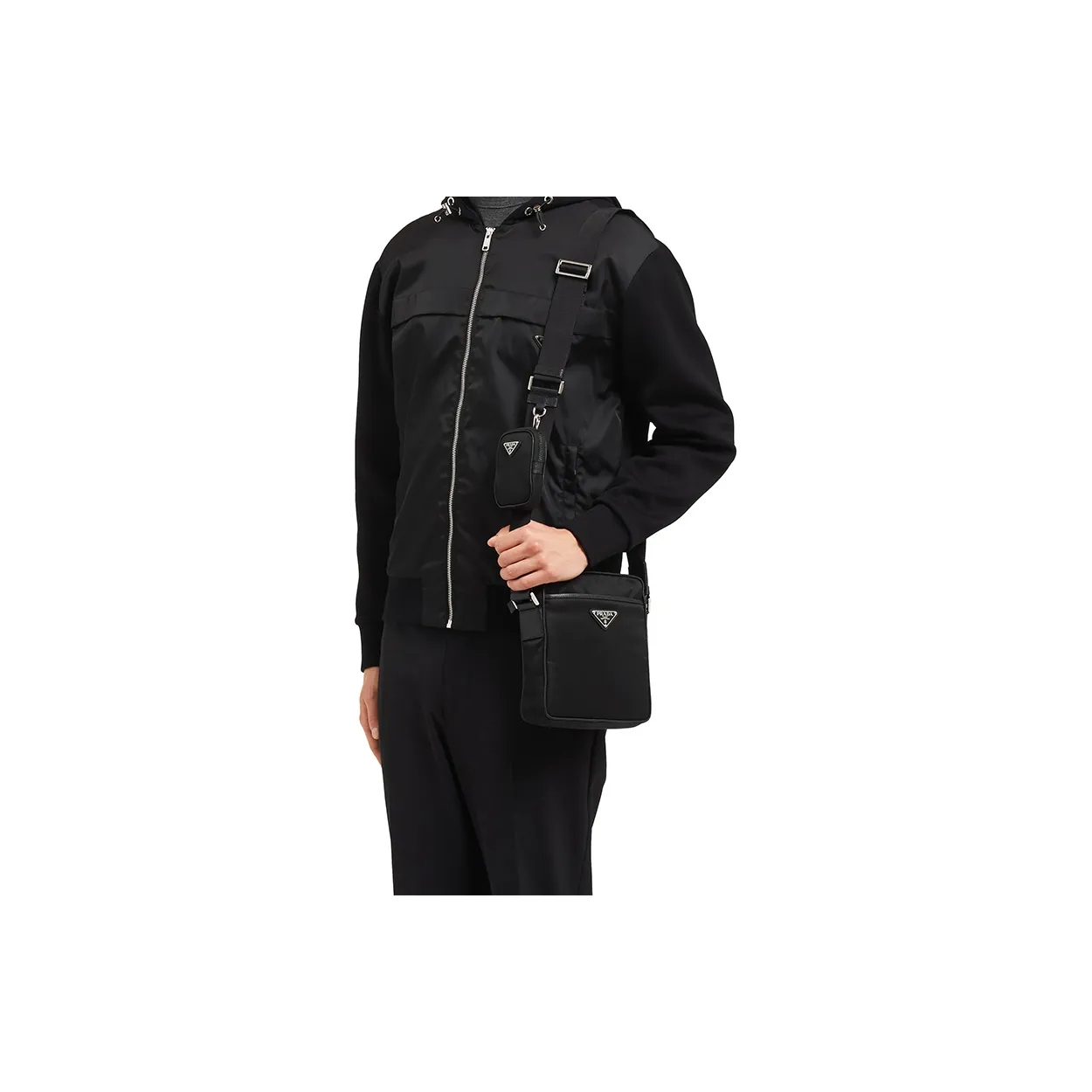 PRADA ☆ナイロンXサフィアーノレザー クロスボディバッグ