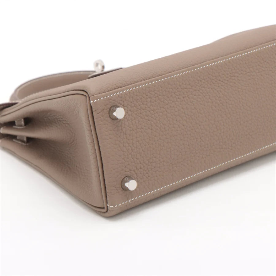 エルメス ケリー25 トゴ エトゥープ シルバー金具