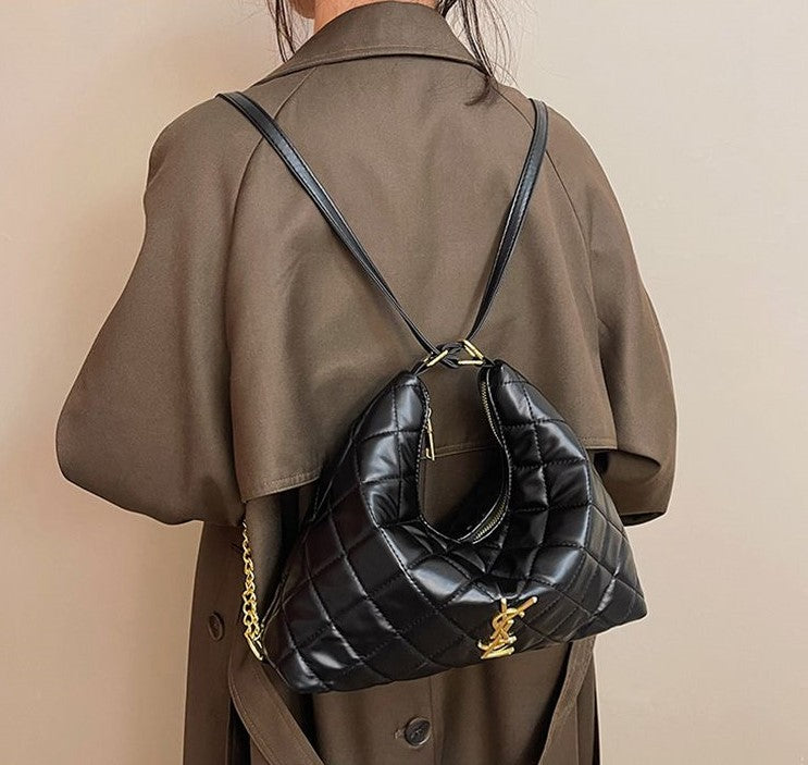 プレミアムハンドバッグ ショルダーバッグ コミューターひし形チェーンショルダーバッグ