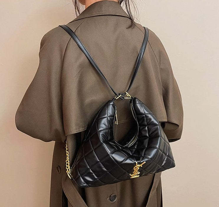 プレミアムハンドバッグ ショルダーバッグ コミューターひし形チェーンショルダーバッグ