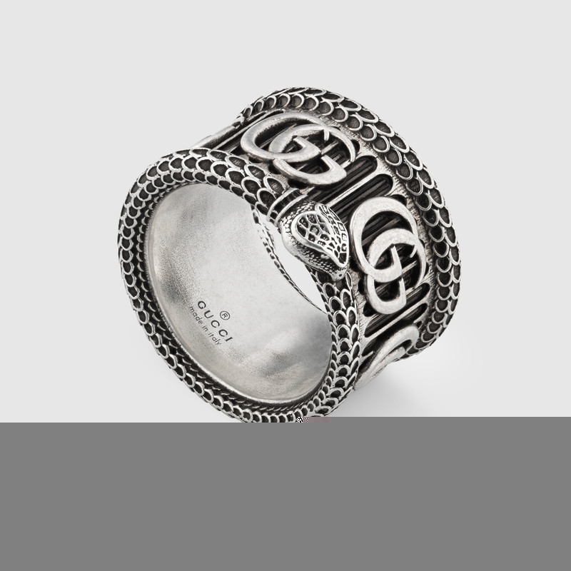 GUCCI ダブルGシルバーリング