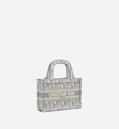 【ディオール】◆人気 BOOK TOTE 定番柄刺繍 トートバッグ-3 sizes