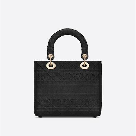 【DIOR】雑誌掲載！完売必至！憧れのMedium Lady D-Lite Bag！ 刺繍キャンバス グレー バッグ