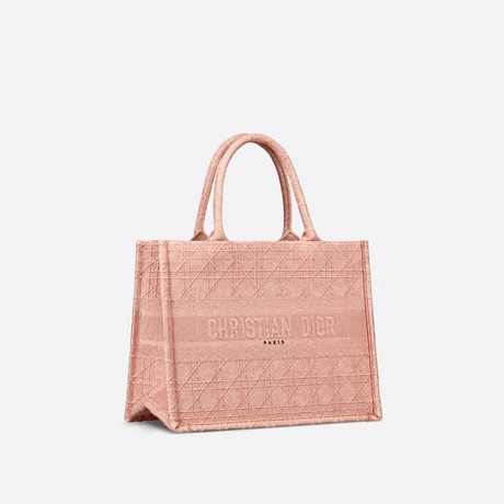 [日本先行発売] “ディオールブックトート” “カナージュ” エンブロイダリー スモールバッグ　ボワ ドゥ ローズ-BUYMA