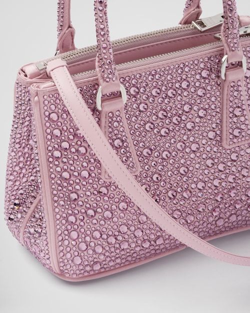 ★PRADA直営店★ガレリア クリスタル サテン ミニバッグ