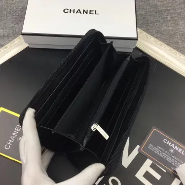 【CHANEL】シャネル 人気の新作バカ売れ商品菱形チェック柄の刺しゅう入りバラ財布