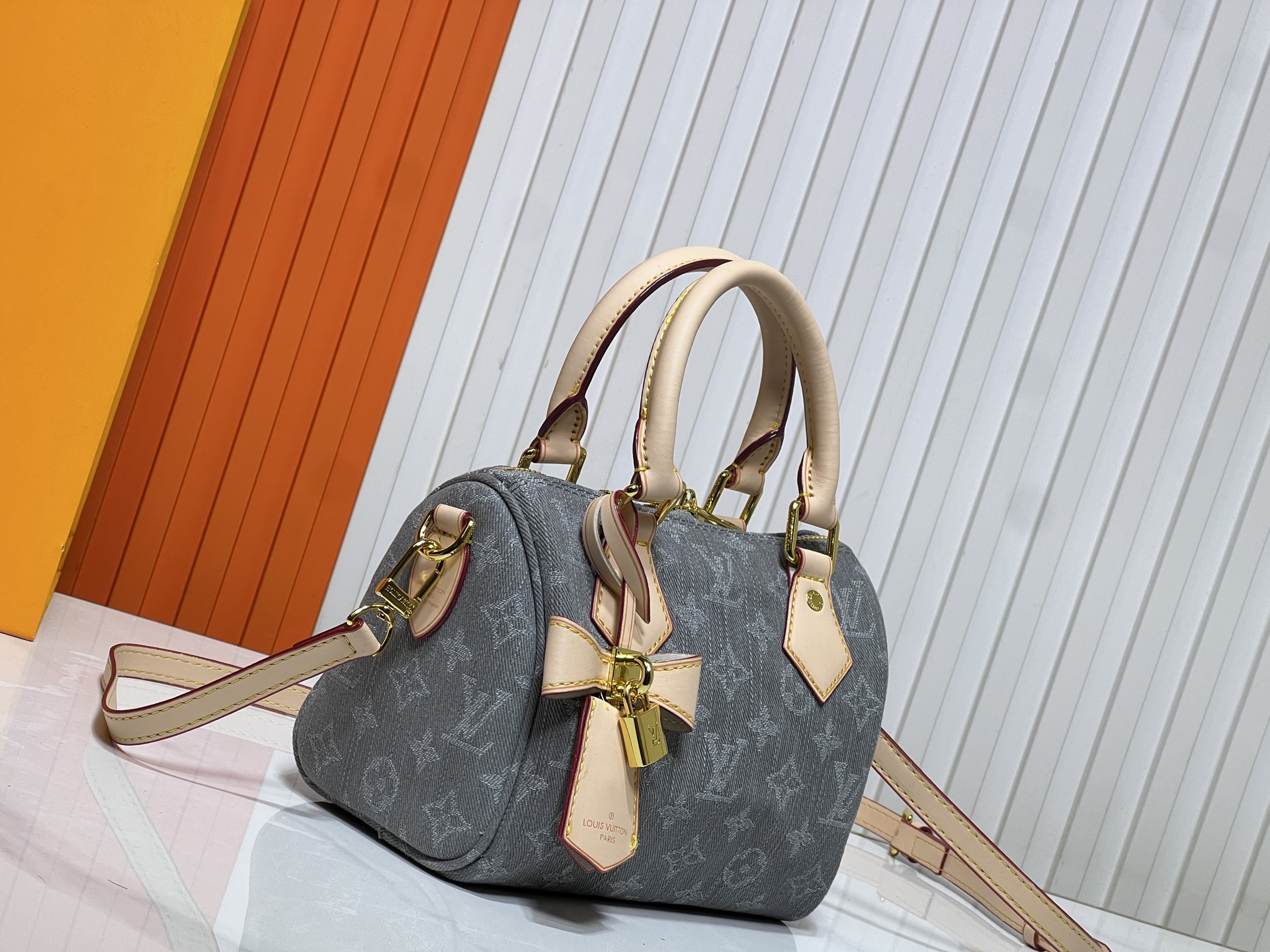 LOUIS VUITTON ルイヴィトン M81878 Nano Speedy デニムバッグ