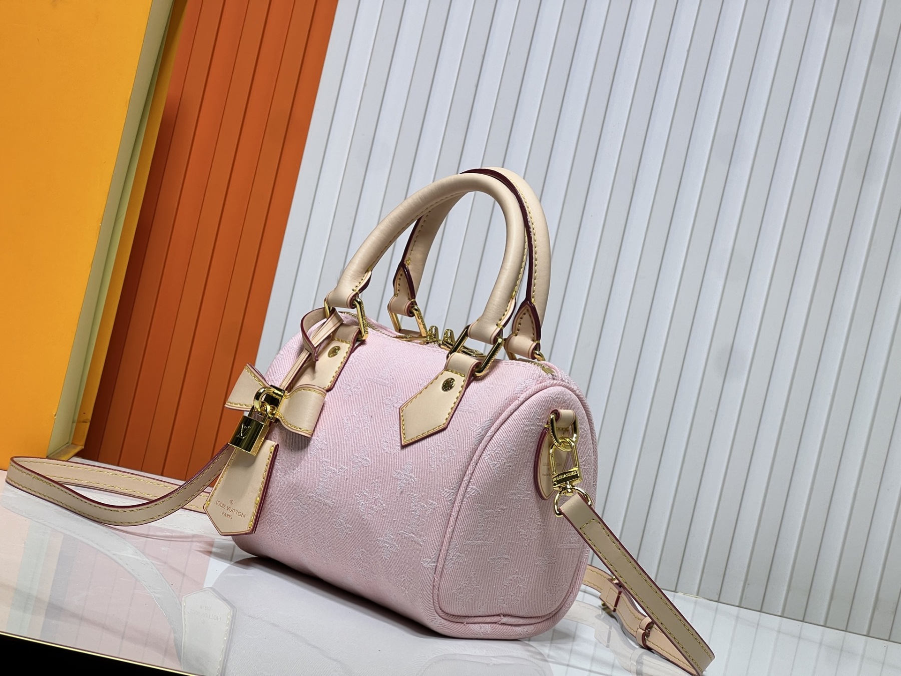 LOUIS VUITTON ルイヴィトン M81878 Nano Speedy デニムバッグ