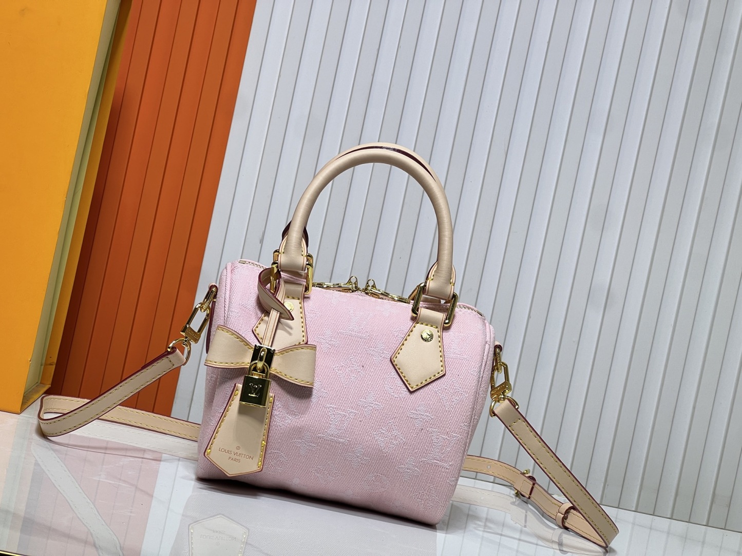 LOUIS VUITTON ルイヴィトン M81878 Nano Speedy デニムバッグ