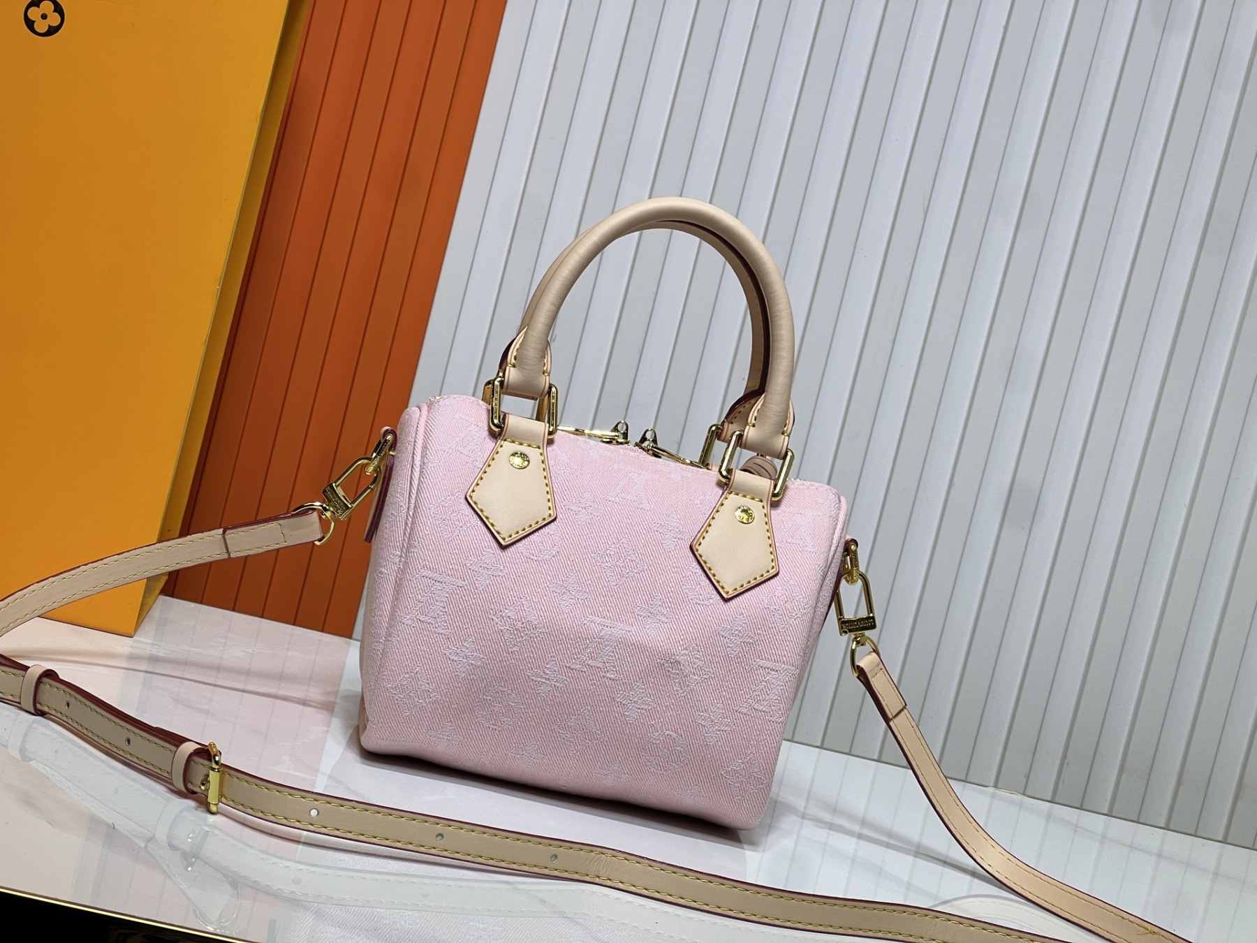 LOUIS VUITTON ルイヴィトン M81878 Nano Speedy デニムバッグ