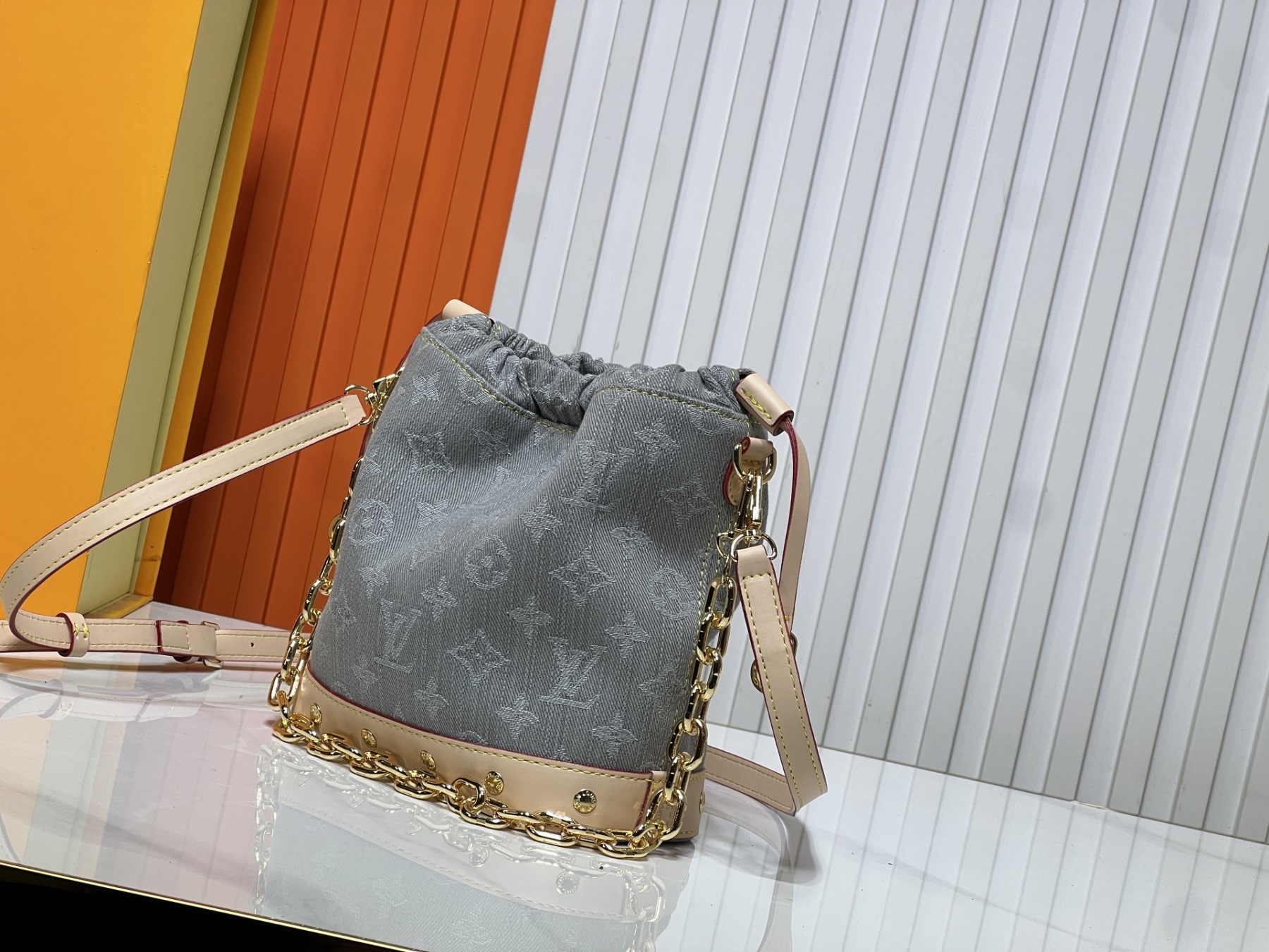 LOUIS VUITTON ルイヴィトン M83043 デニムのバケツバッグ