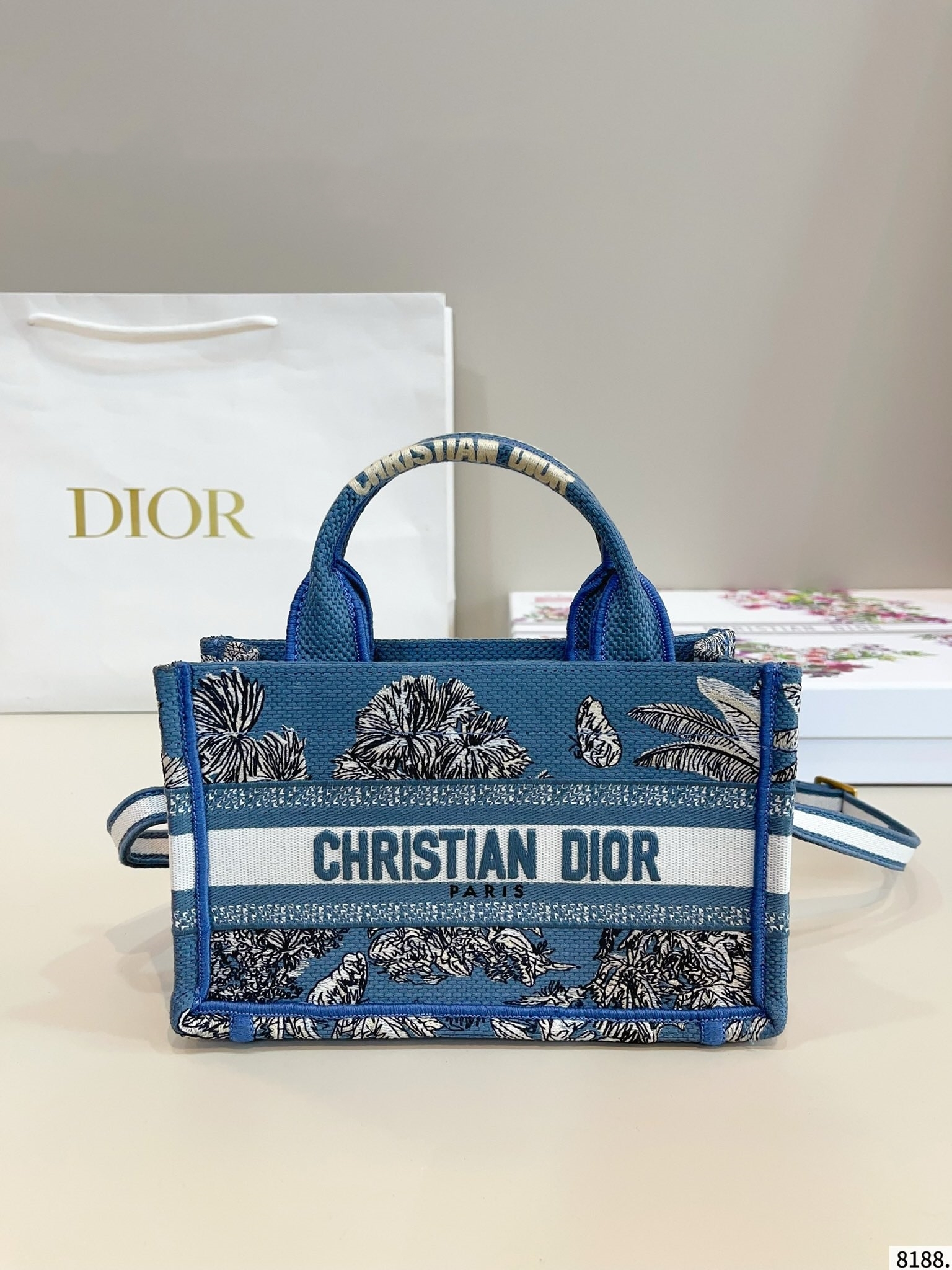 【DIOR旗艦店】ディオール MINI TOTE 刺繡 ハンドバッグ