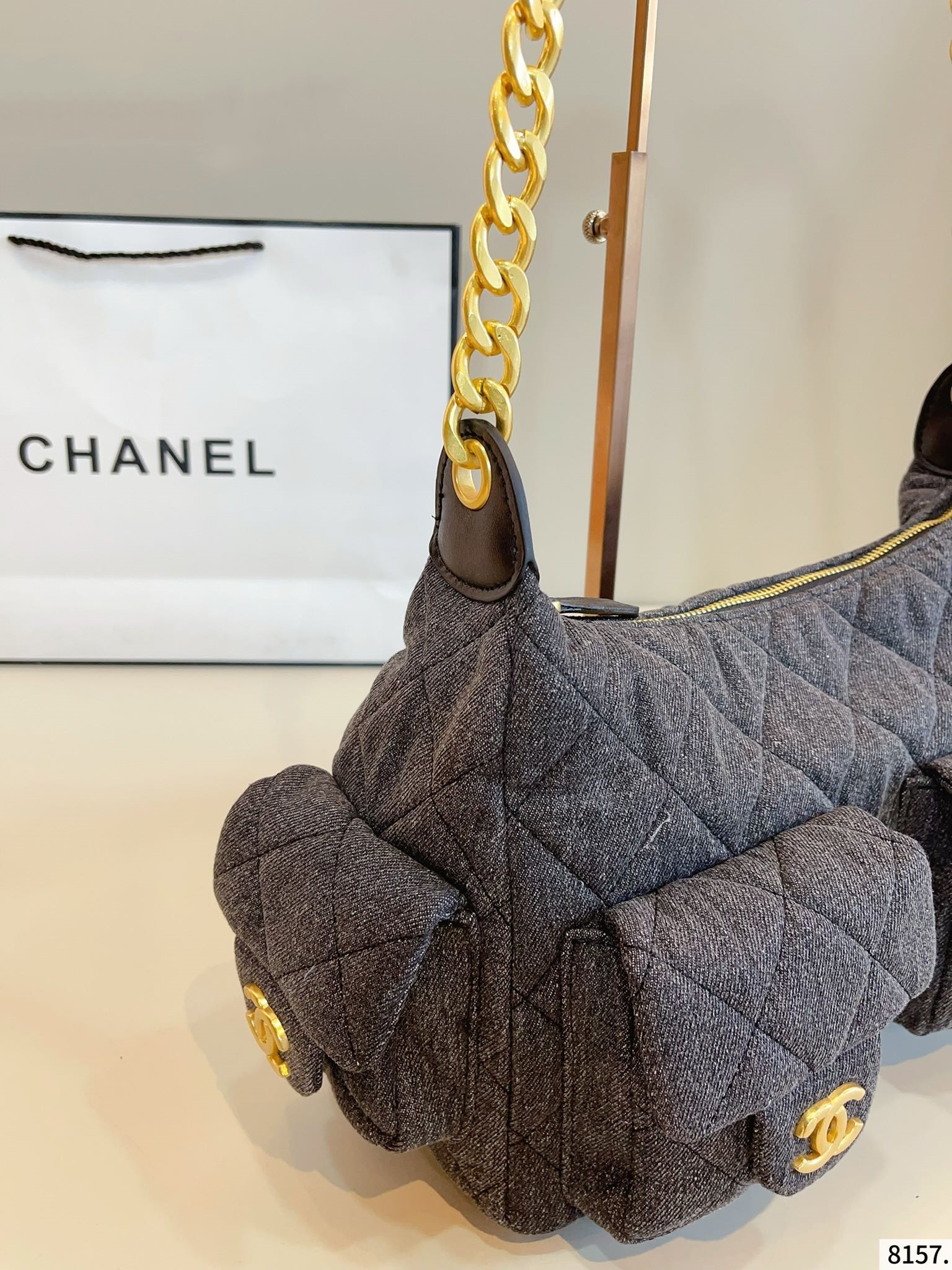 【CHANEL公式旗艦店】シャネル  デニムのショルダーバッグ 29*12*19CM