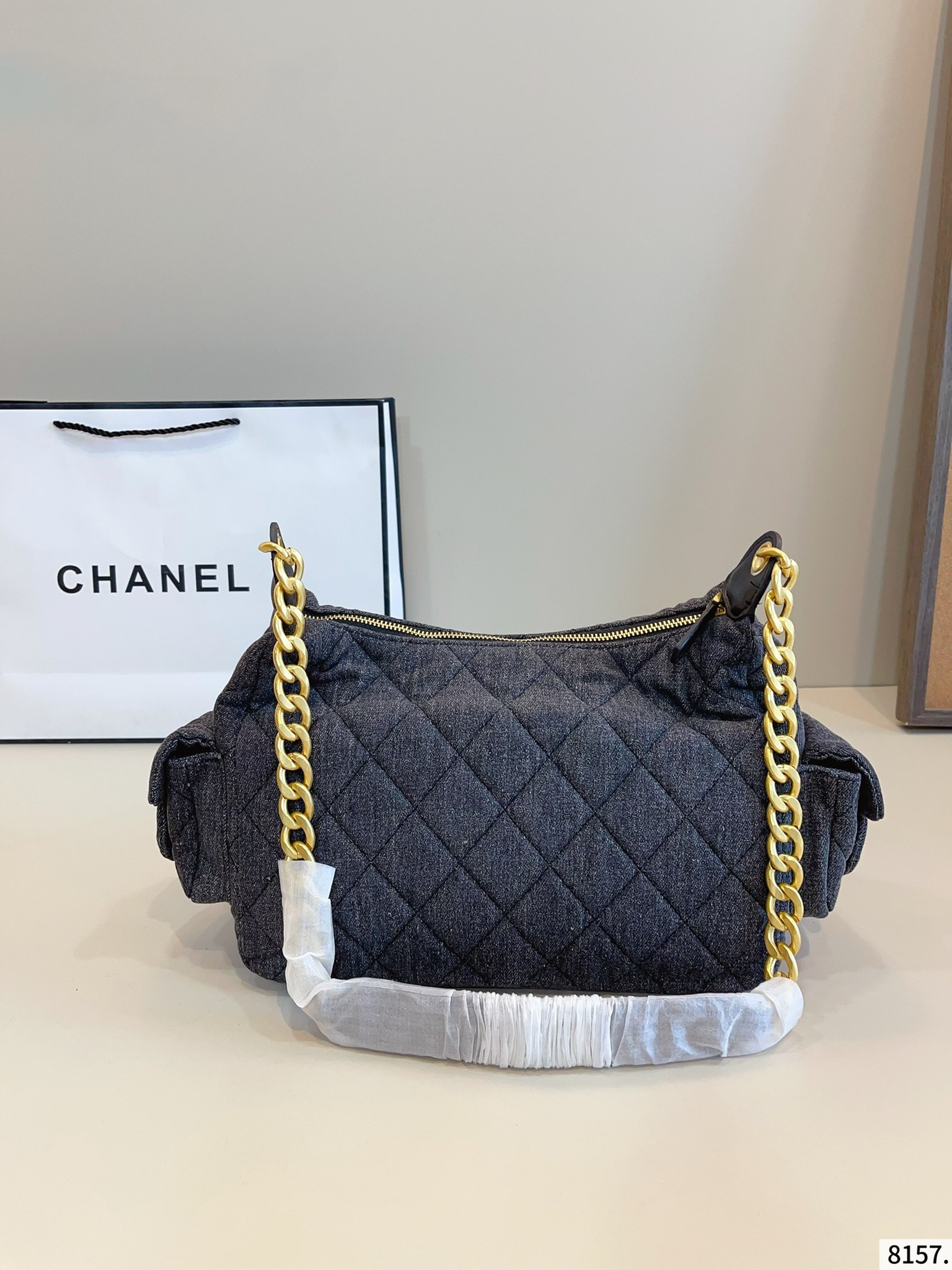 【CHANEL公式旗艦店】シャネル  デニムのショルダーバッグ 29*12*19CM