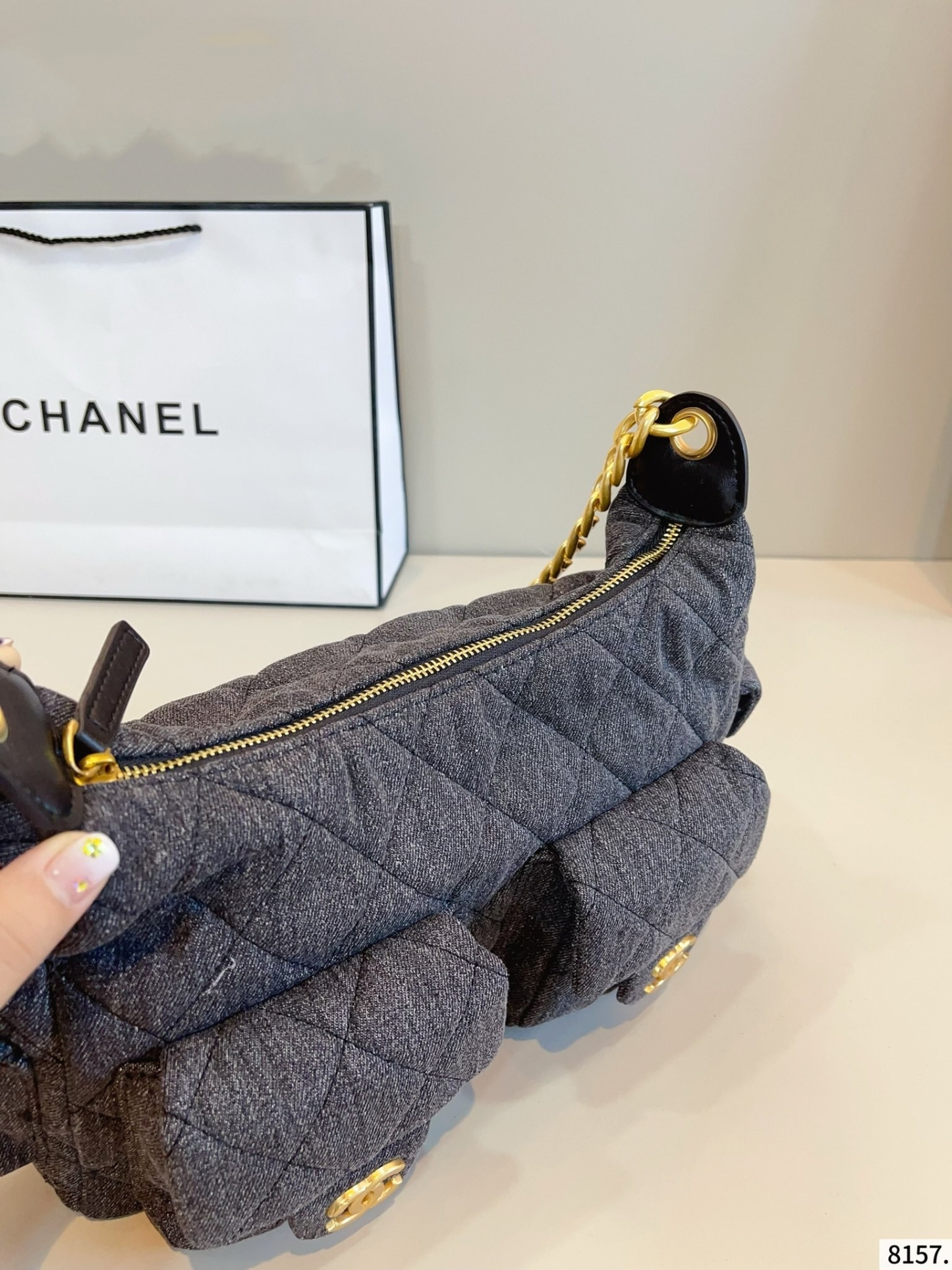 【CHANEL公式旗艦店】シャネル  デニムのショルダーバッグ 29*12*19CM