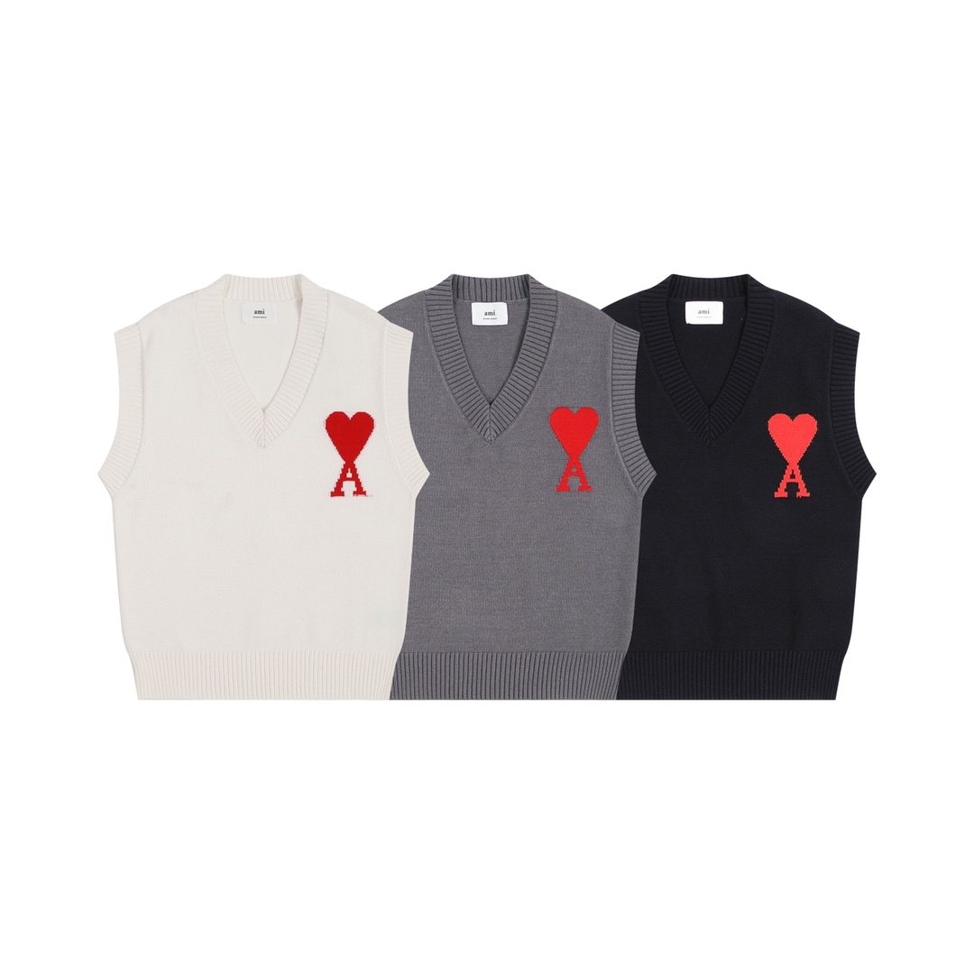 【AMI旗艦店】 ウールのベスト セーター 男女兼用 ご好評に付き再入荷！