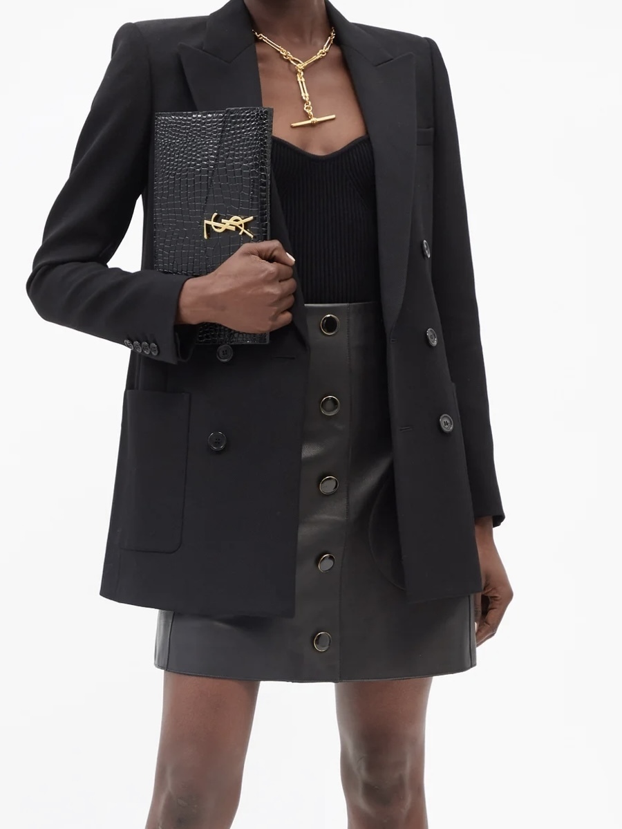 ☆SAINT LAURENT☆関税込♪日本未入荷♪Uptown クロコ クラッチ