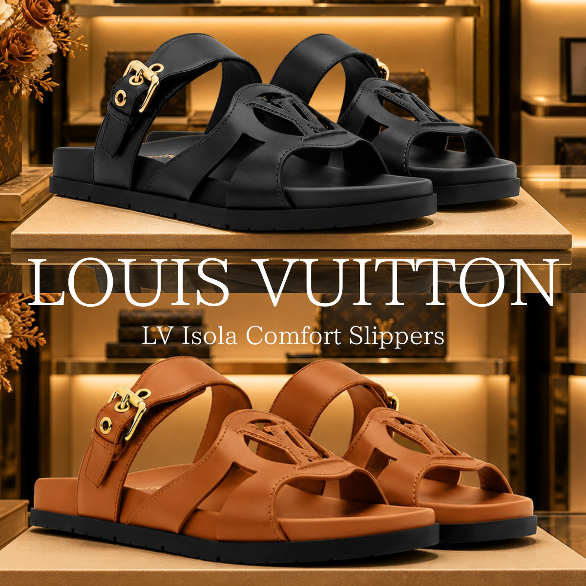 LV*Isola イゾラ コンフォート レザーサンダル