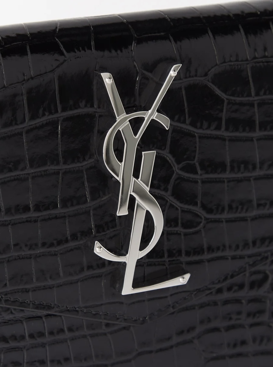 ☆SAINT LAURENT☆関税込♪日本未入荷♪Uptown クロコ クラッチ