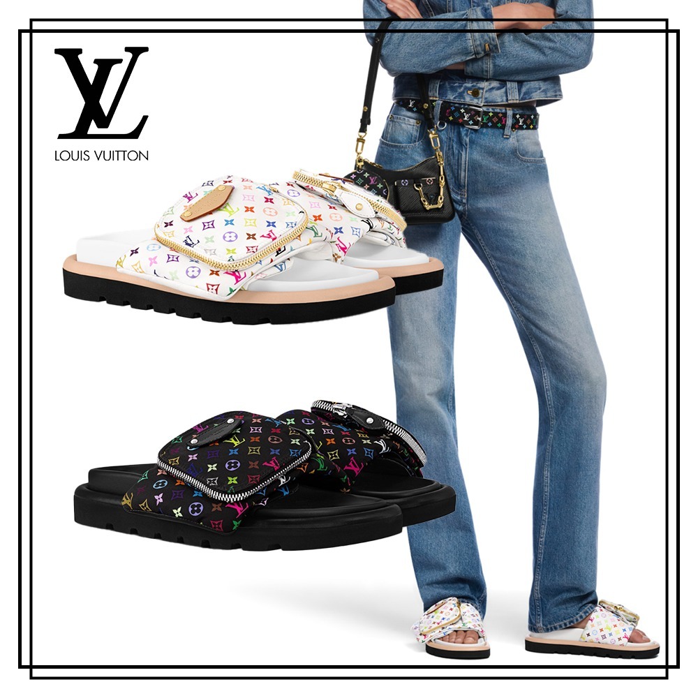 *村上隆コラボ【Louis Vuitton】LV × TM プールピロー ミュール