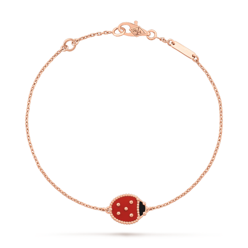【Vancleef & Arpels】 ラッキー スプリング ブレスレット、クローズドウィング レディバグ
