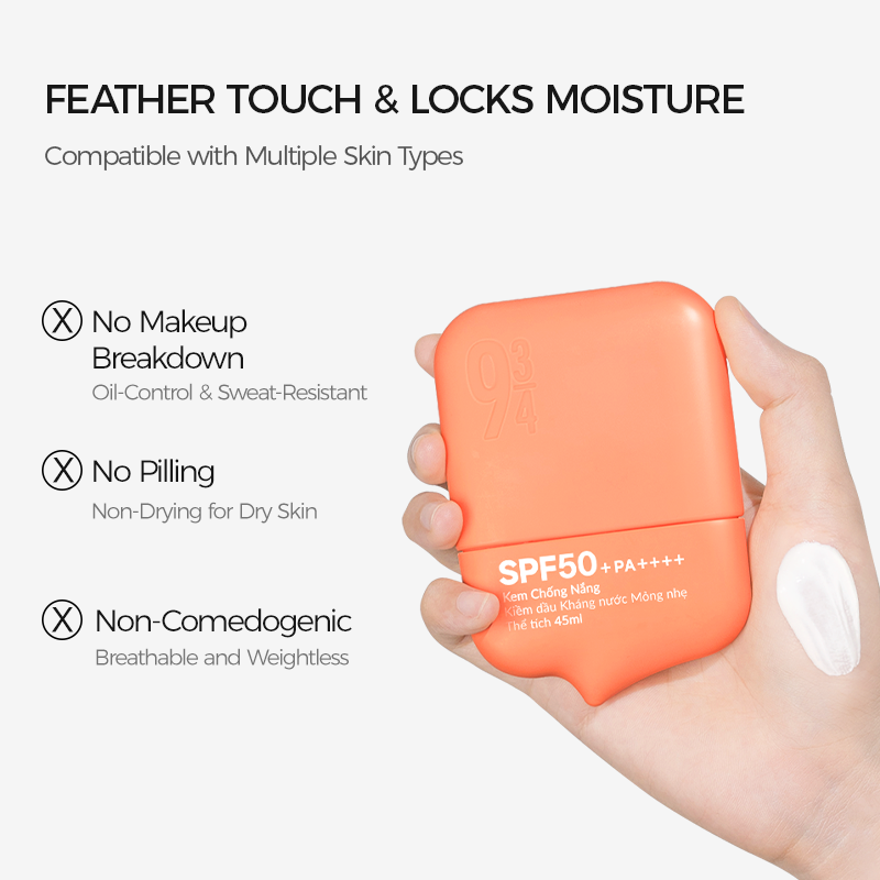 9¾ Sheer & Water-Resistant Sun Fluid SPF50+ PA++++