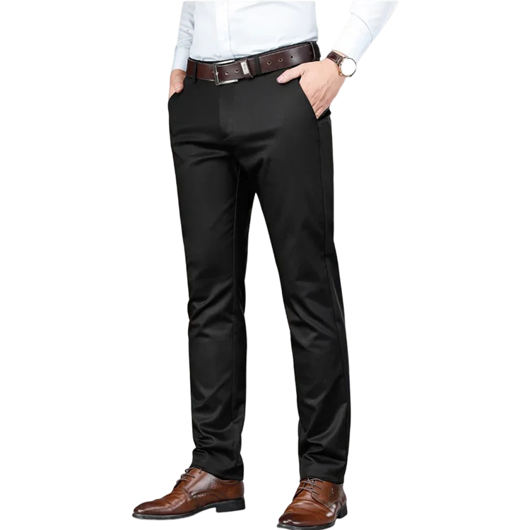 男士彈力冰絲抗皺西褲