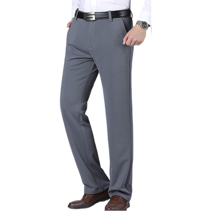 男士彈力冰絲抗皺西褲