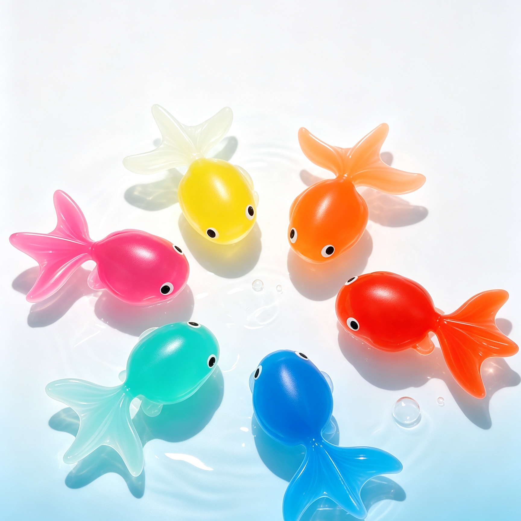 Floating Silicone Goldfish Bath Toy, Automatic Swimming Robot Fish for Kids and Aquariums