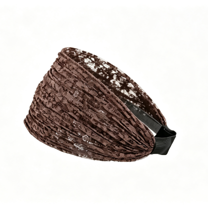 French Lace Wide Headband for Gray Hair Coverage | Instant Root Concealer & Volumizing Hairband for Thinning Crown