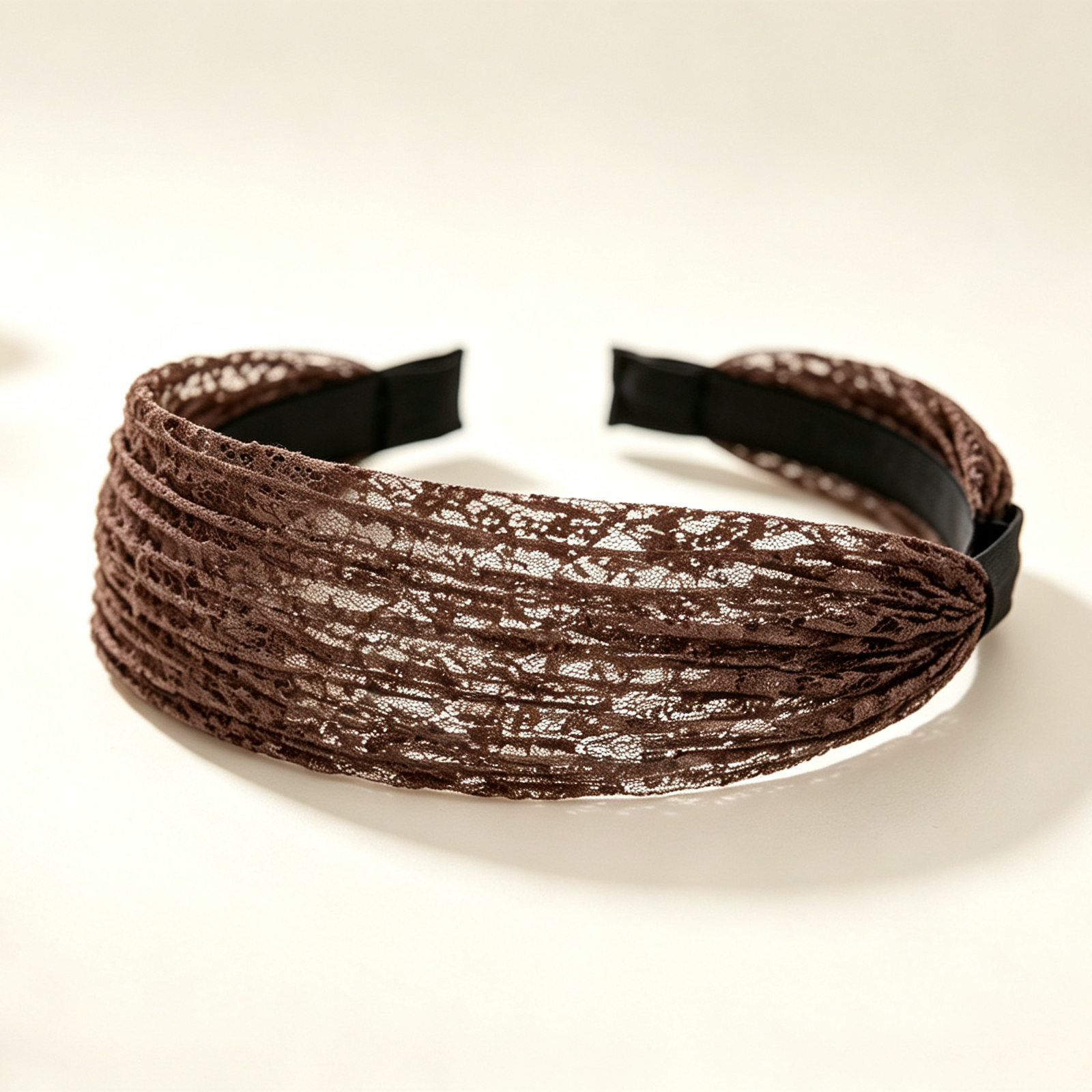 French Lace Wide Headband for Gray Hair Coverage | Instant Root Concealer & Volumizing Hairband for Thinning Crown