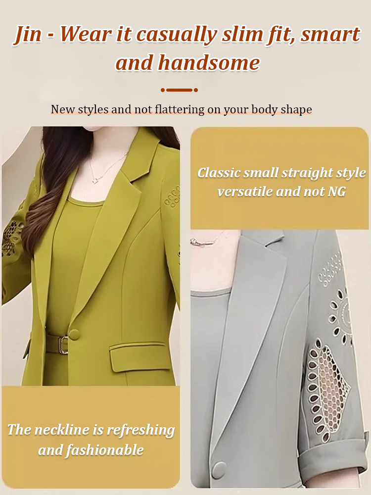 Suit three-piece female new fashion summer thin quality harem pants suit thin