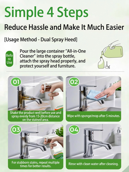 【Safe and Gentle】Whole House Multi-Purpose Cleaning Spray